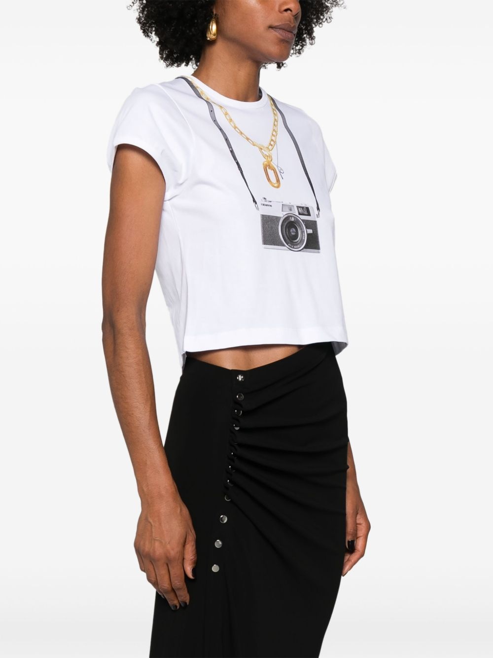 camera-print cotton T-shirt - 3