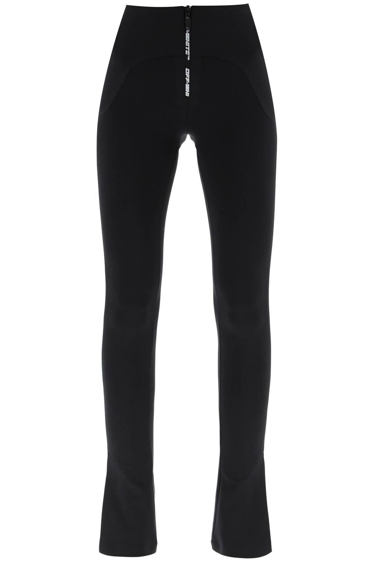 zip-up flared leggings - 2