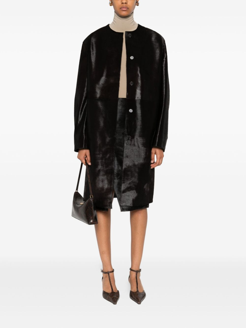 calf-hair coat - 2