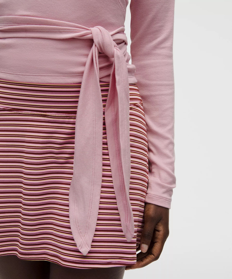 Front-to-Back Wrap-Waist Long-Sleeve Shirt 5