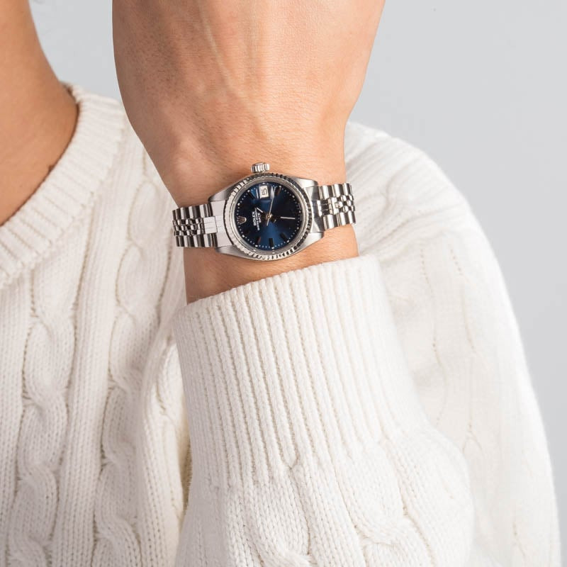 Ladies Rolex Date 6917 Blue Dial - 5