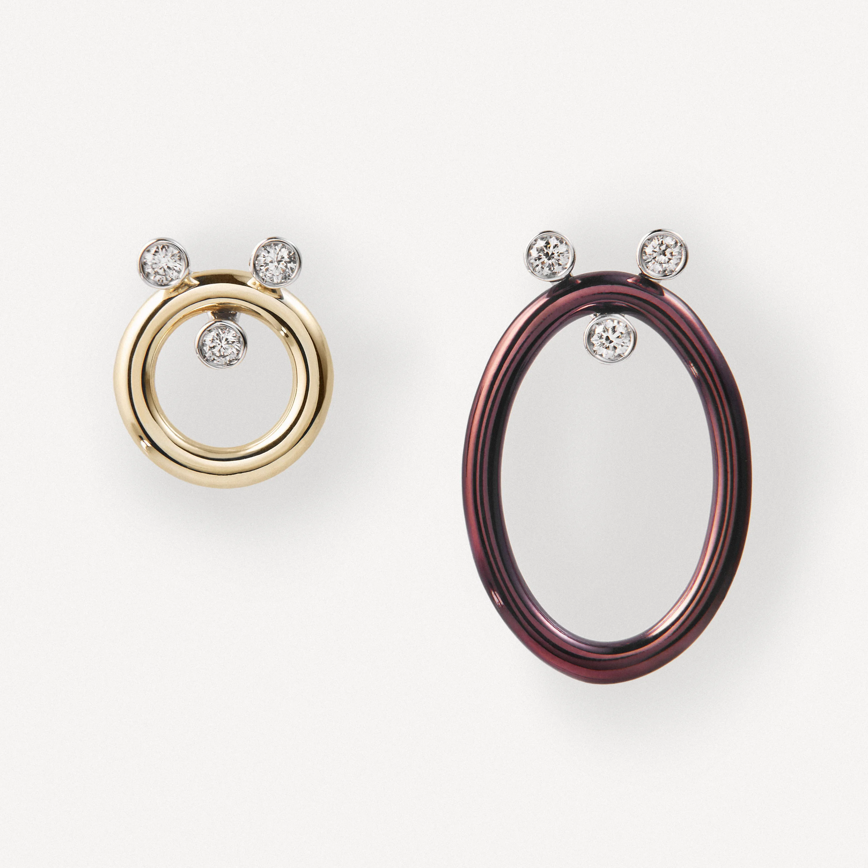 White gold and titanium Earrings with diamonds TOUS ATELIER - 1