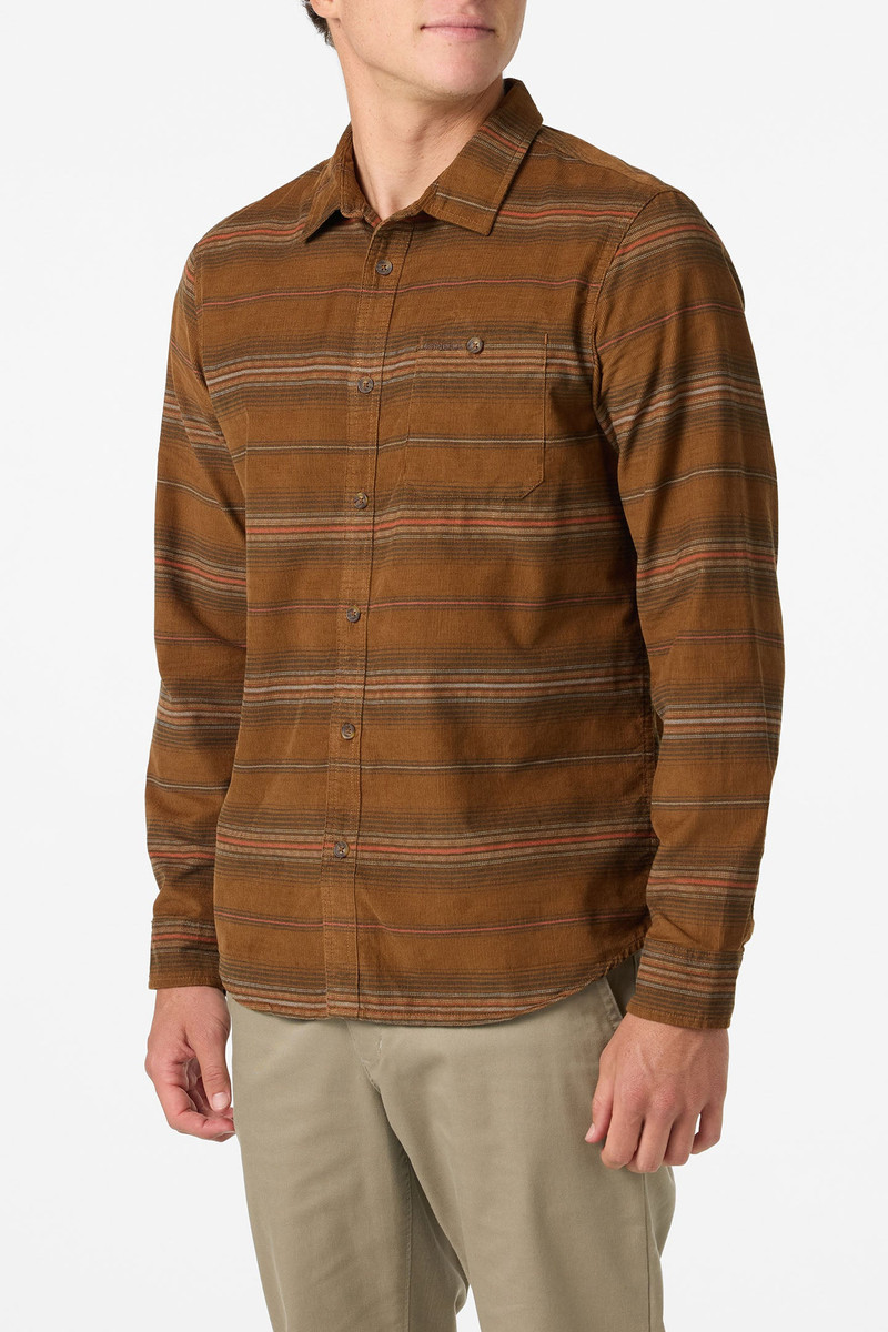 Caruso Stripe Cord Standard Fit Long Sleeve Shirt 4