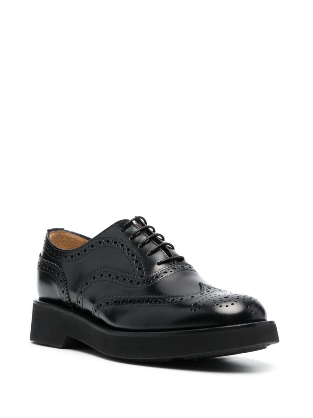 perforated leather oxfords - 4