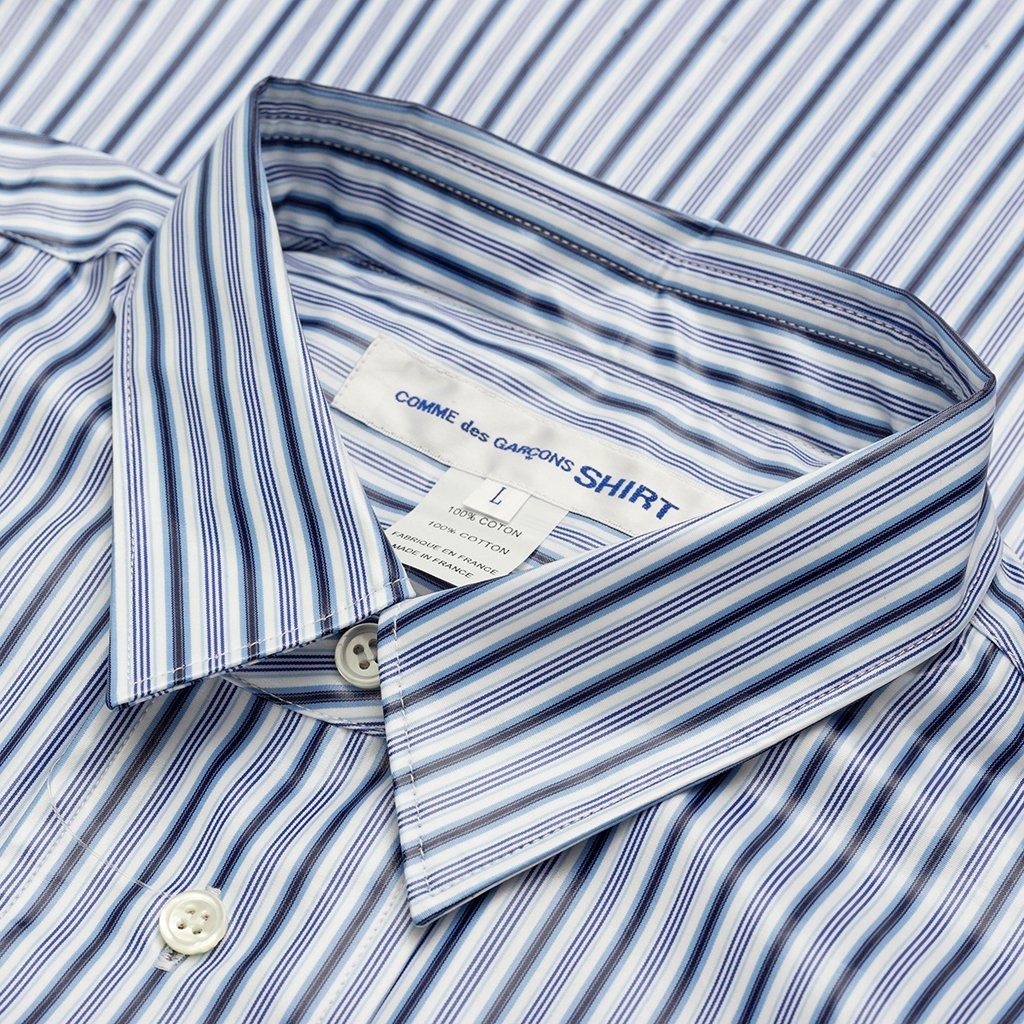 COMME DES GARCONS SHIRT COATED SHIRT - STRIPE - 5