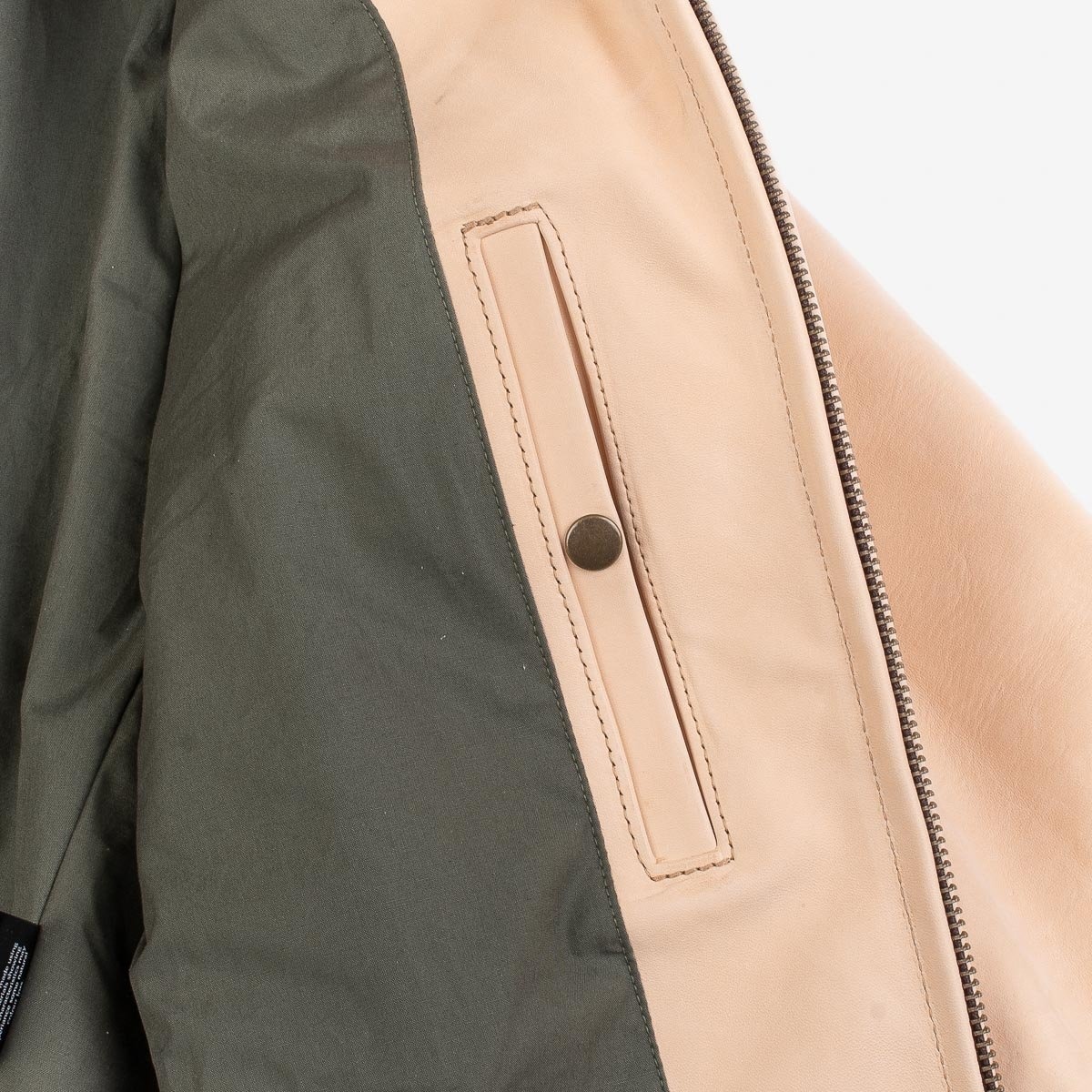 IHSB-BB-NAT Iron Heart x Simmons Bilt Natural Horsehide Jacket - The Bareback - 13