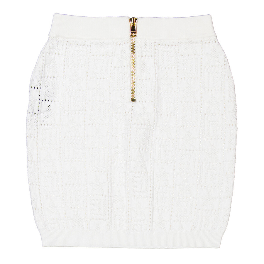 Balmain Monogram Mesh Mini Skirt - 6