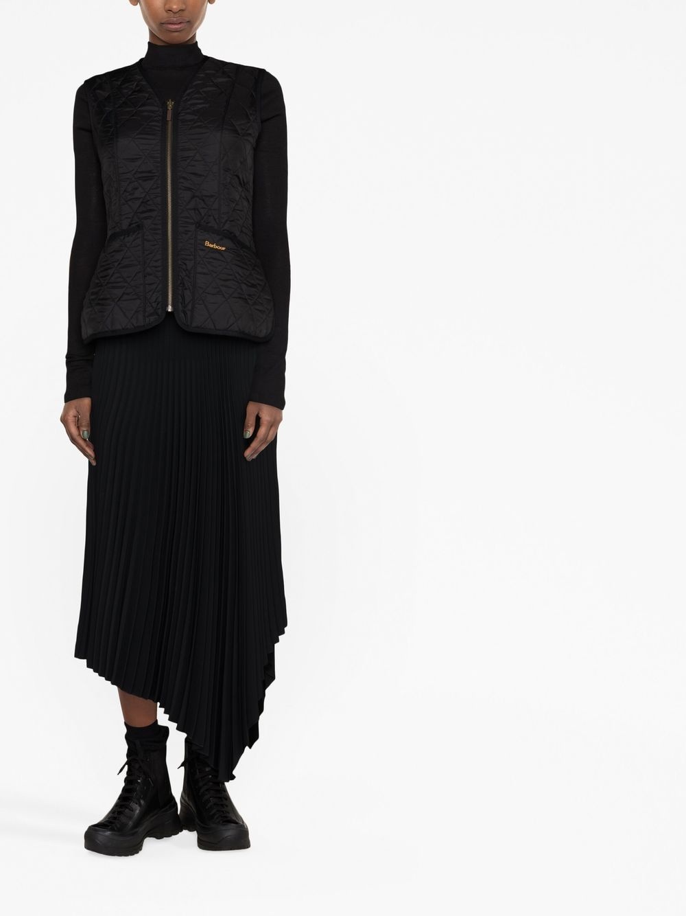 quilted zip-up gilet - 2