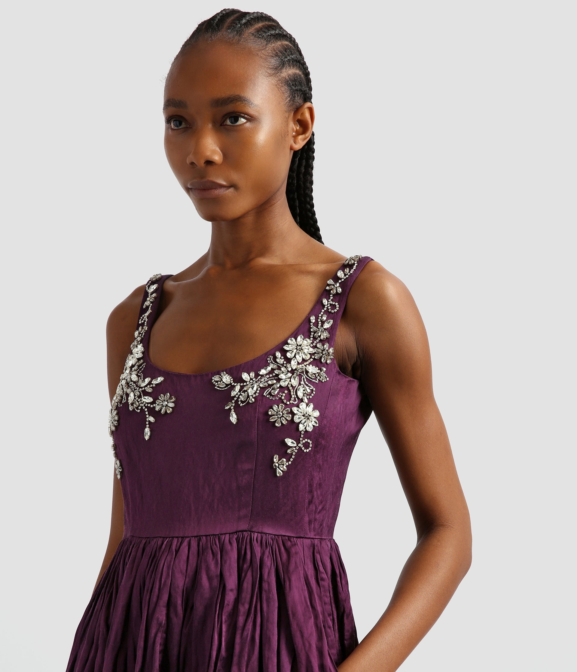FIT AND FLARE MIDI DRESS - 5