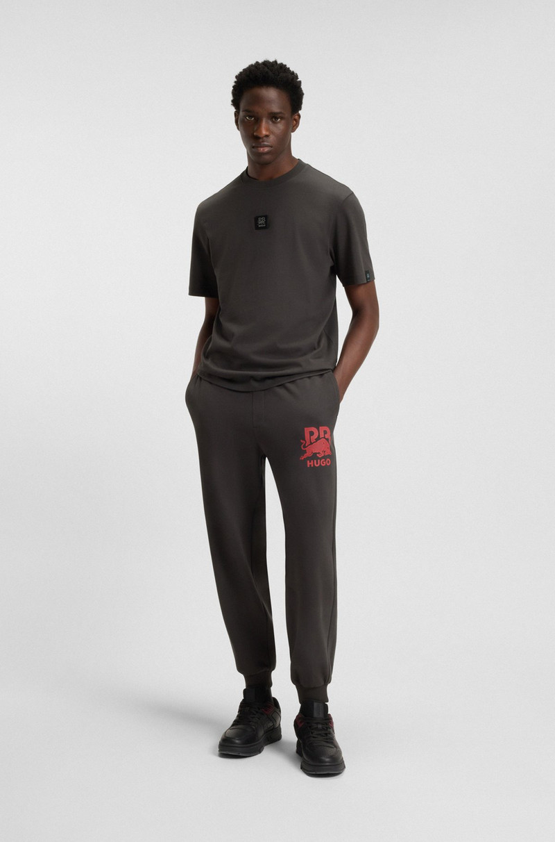 HUGO HUGO X RB T-SHIRT WITH BULL-GRAPHIC LOGO PATCH outlook