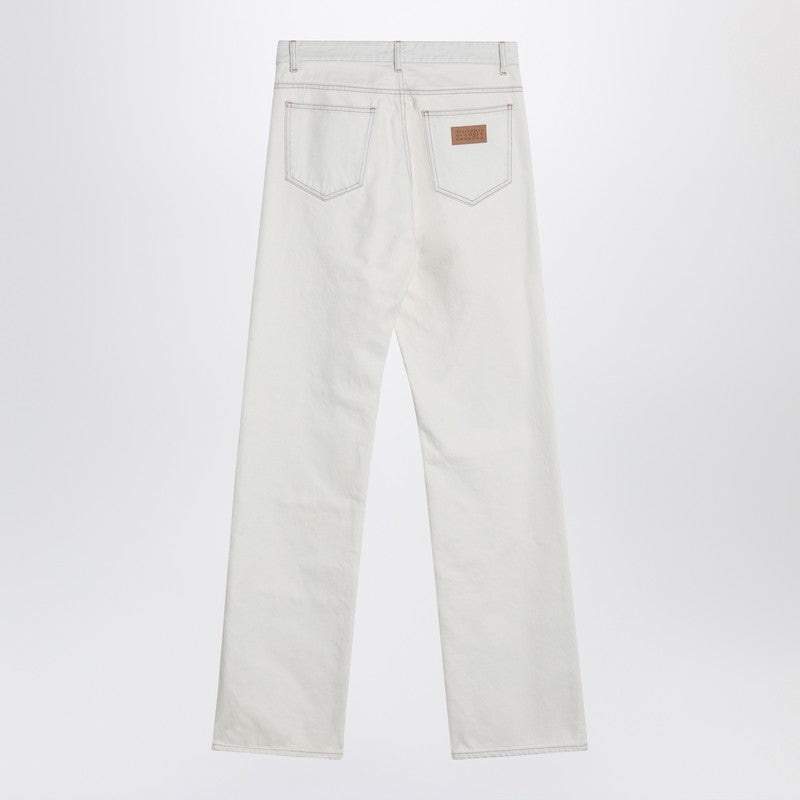 WHITE JEANS WITH PATCHES - 2