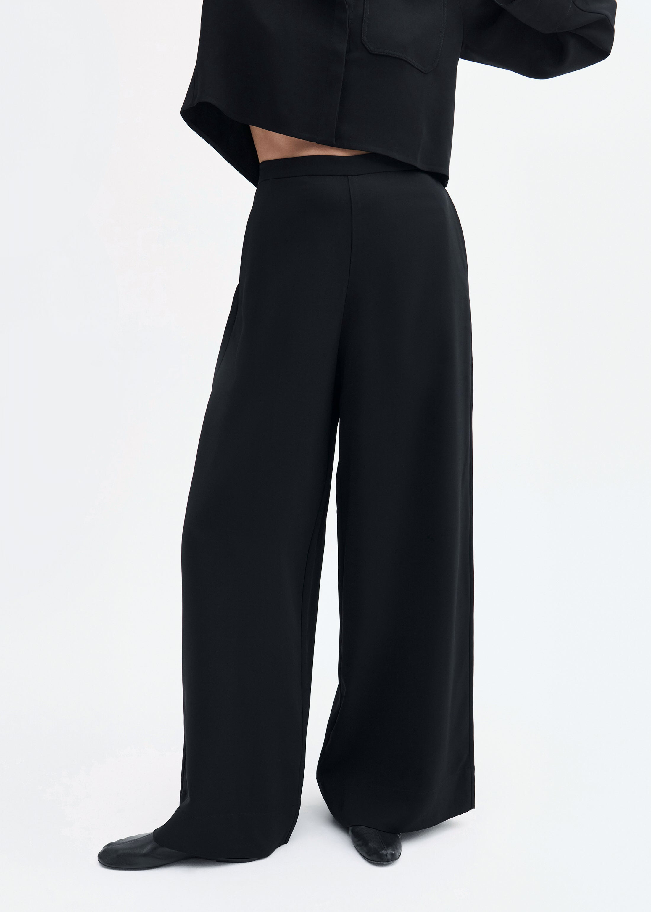 Wide Leg Pant in Crepe - 2
