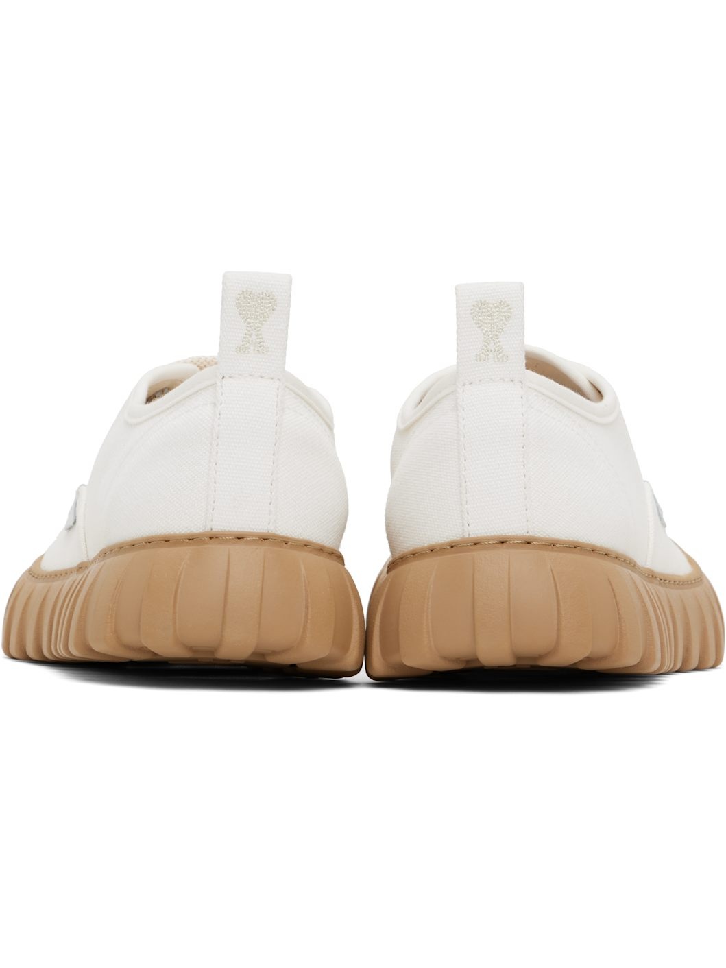 Off-White Cotton Low Top Tempo Canvas Sneakers - 2
