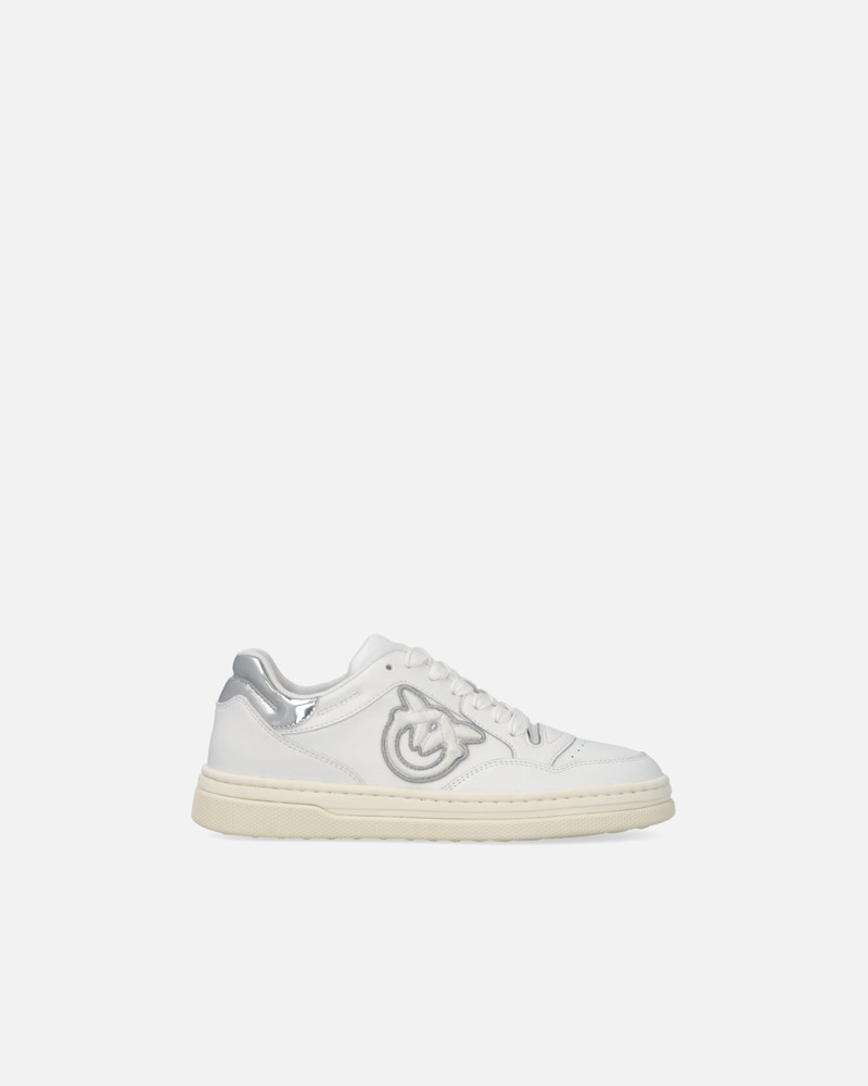 LEATHER TENNIS SHOES WITH METALLIC DETAILS - 1