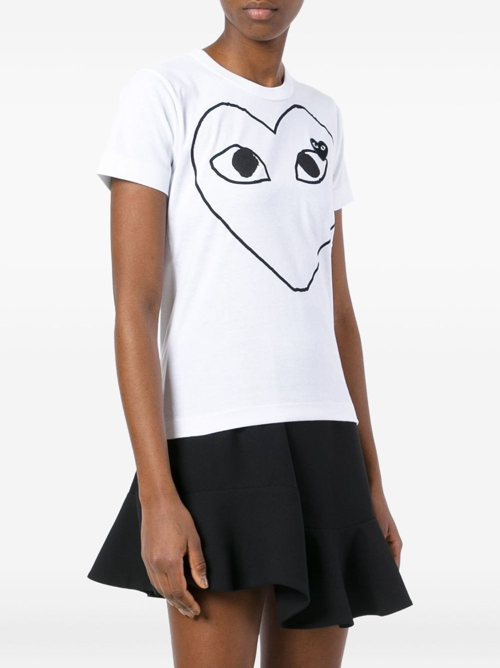 printed heart T-shirt - 3
