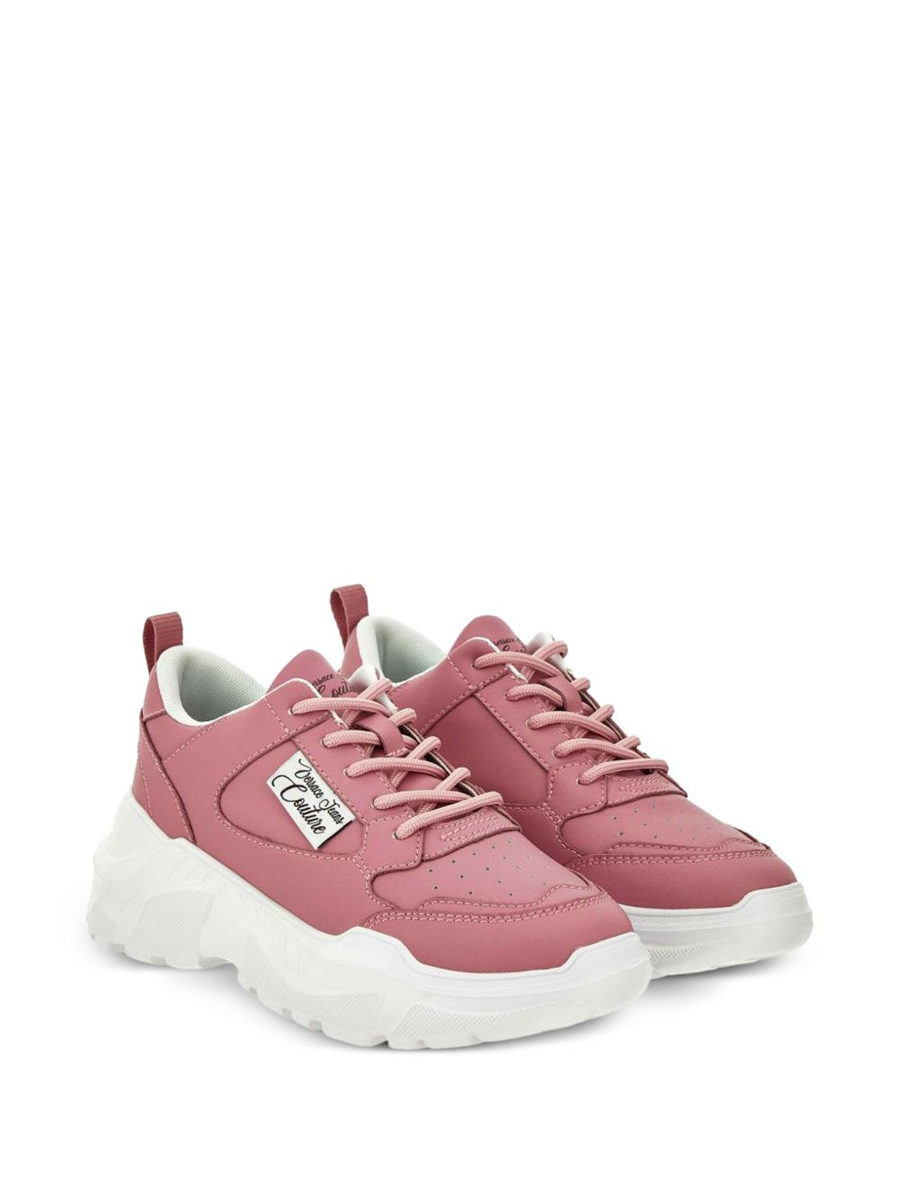 logo-label chunky sneakers - 2