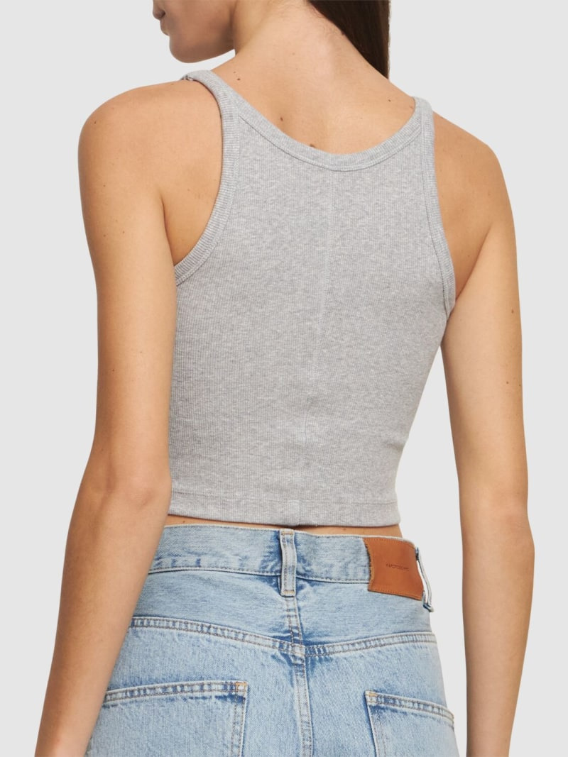 HB ribbed stretch cotton tank top - 3