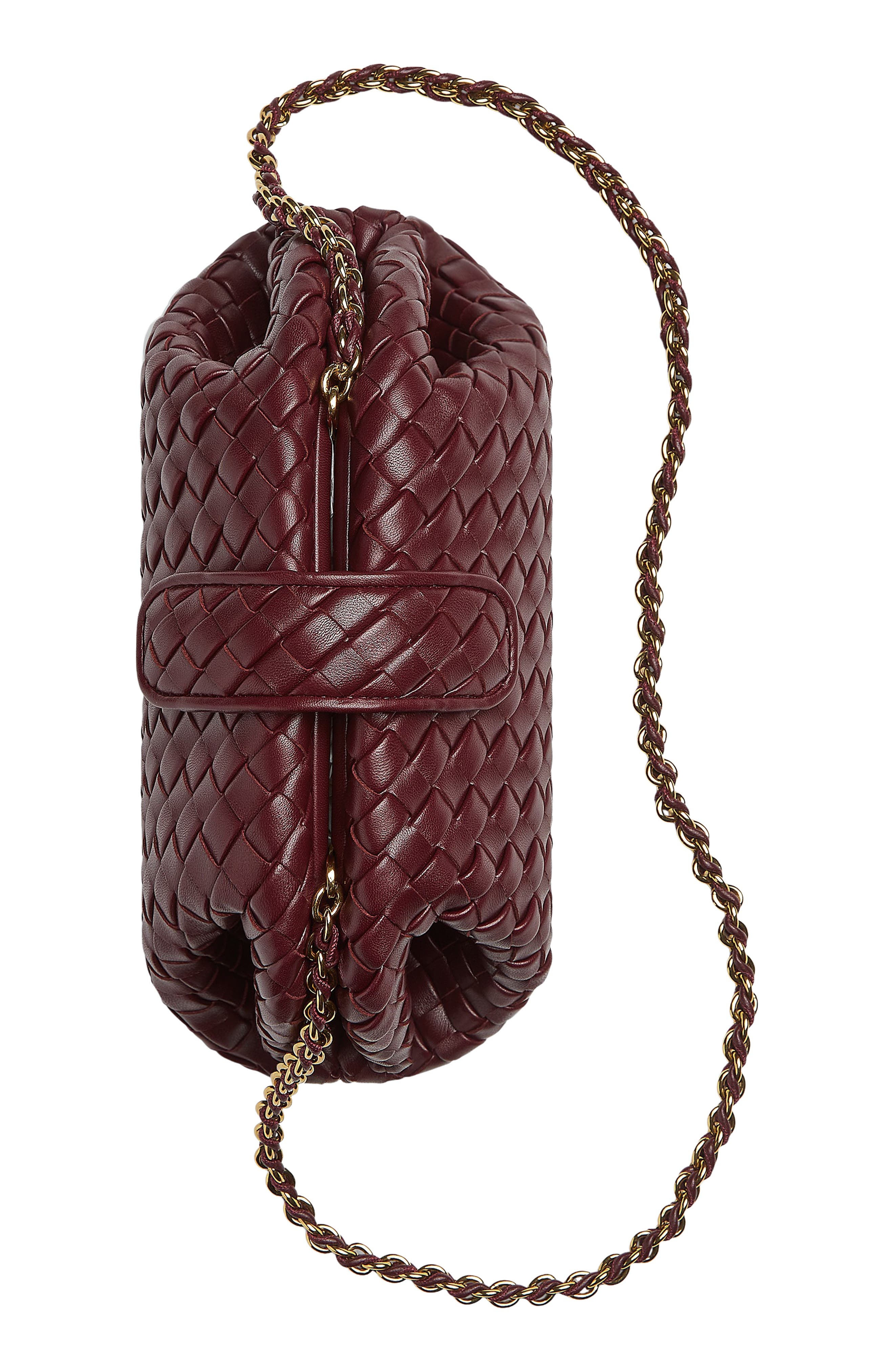 Bottega Veneta Mini Lauren 1980 Intrecciato Leather Clutch in 2250 Barolo-M Brass at Nordstrom - 6