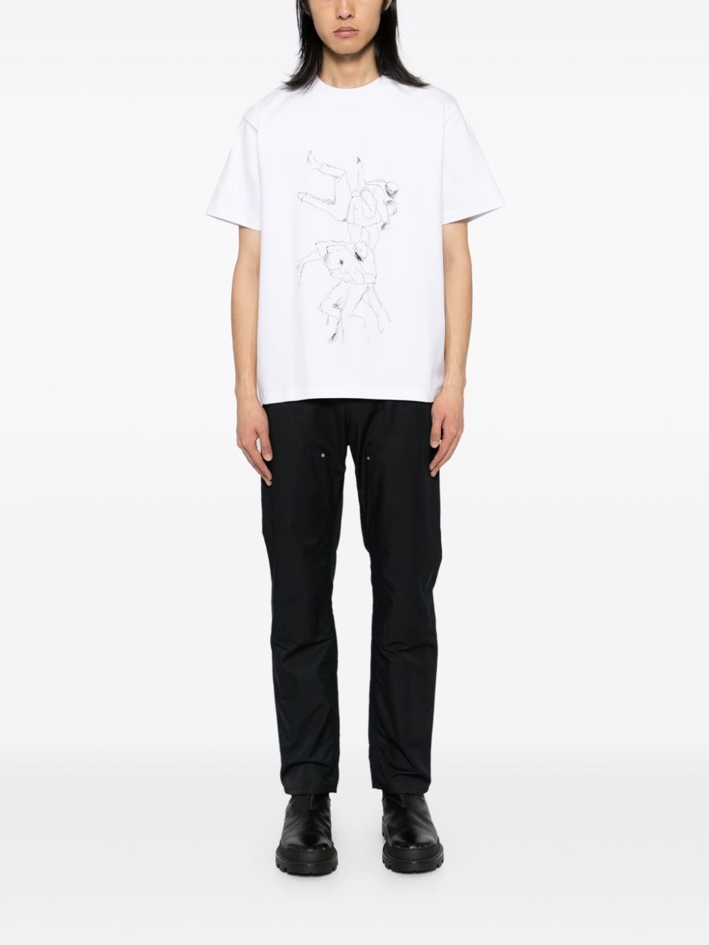 shelter-print T-shirt - 2