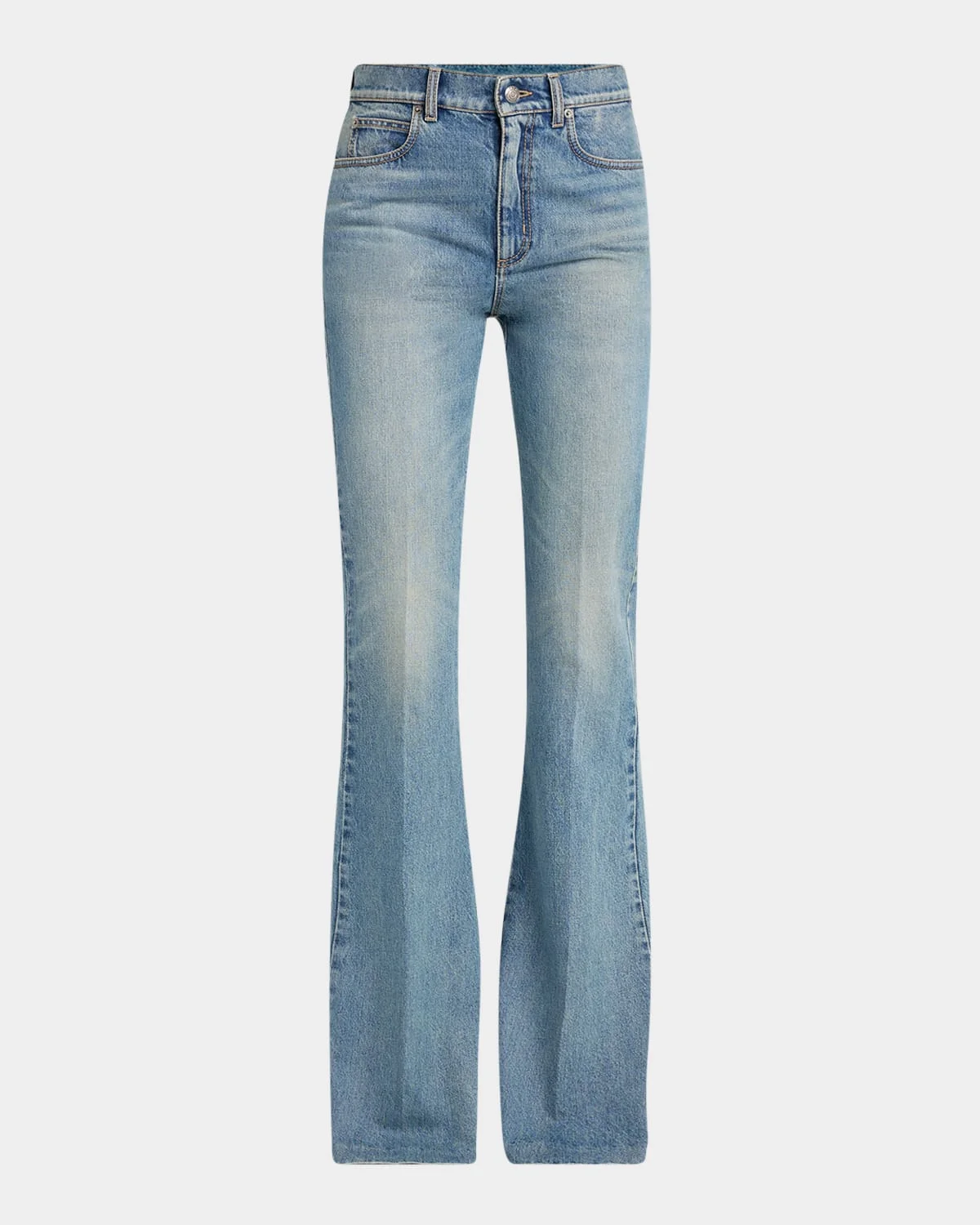 Boot-Cut Leg Denim Pants - 1