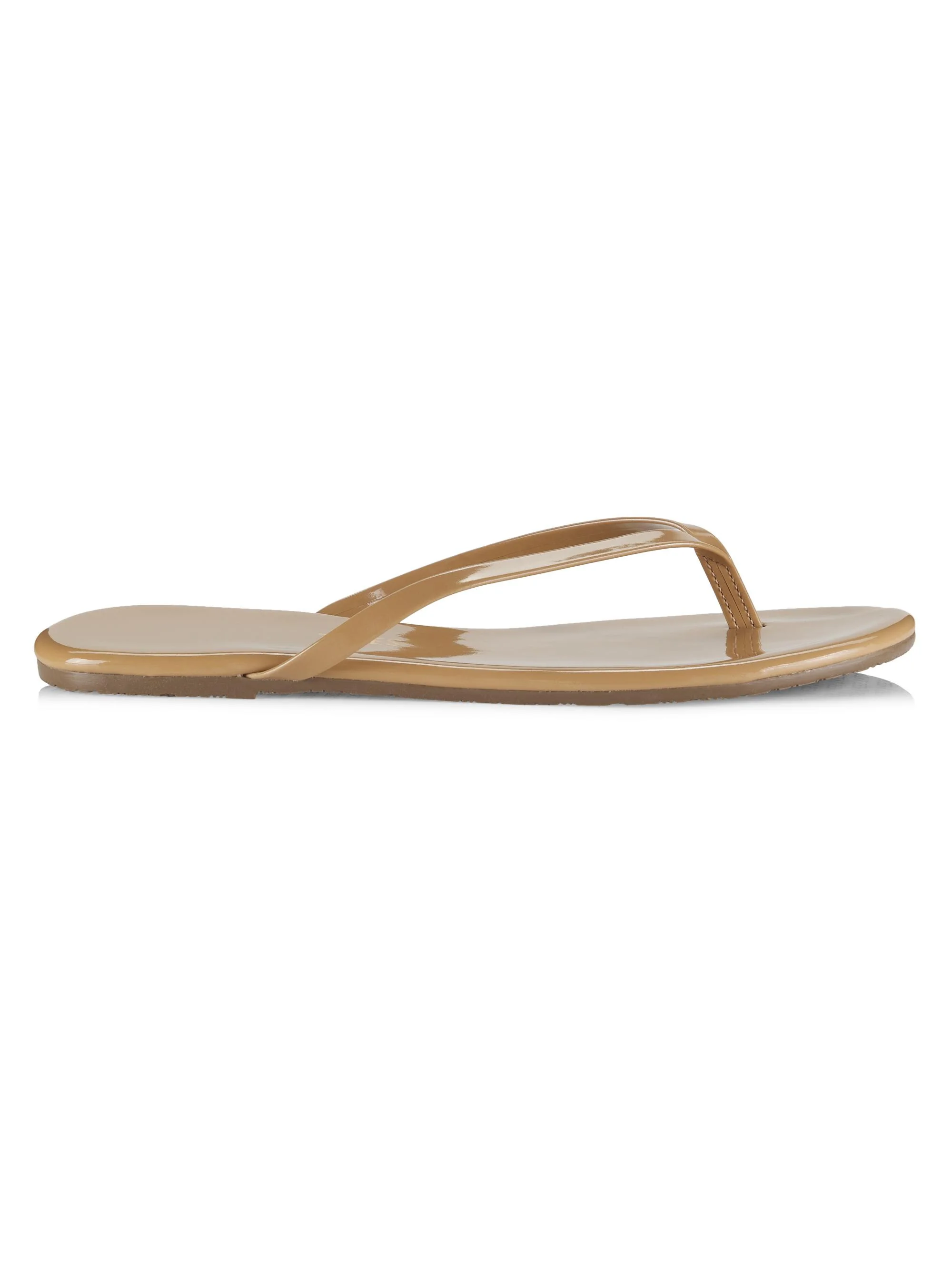 Women's Foundations Gloss Patent Leather Flip Flops - Coco Butter - 1