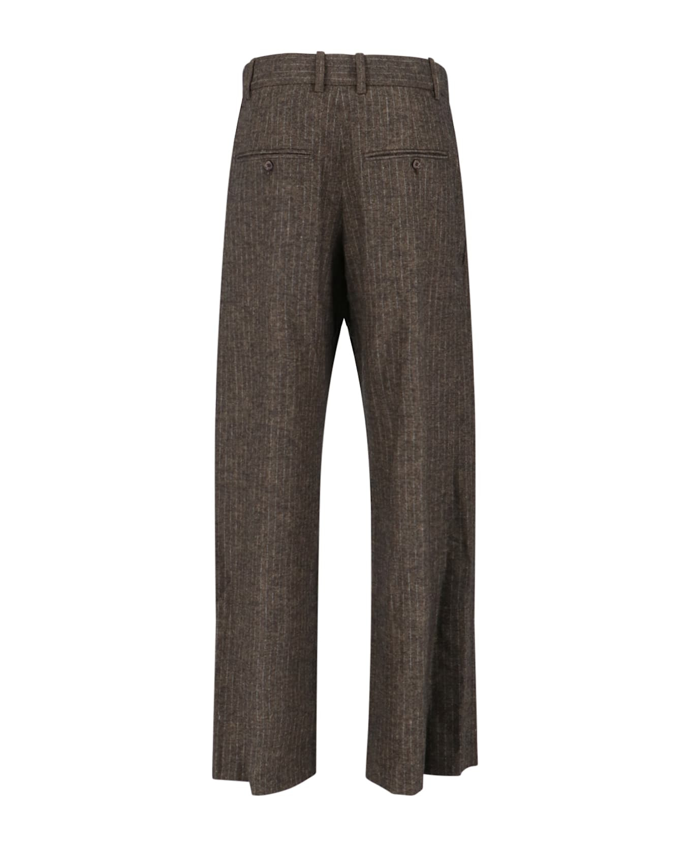 Wool Blend Straight Pants - 2