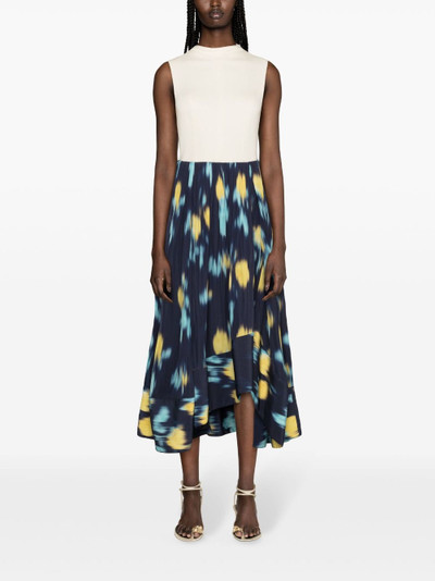 Lanvin abstract-print high-low skirt outlook
