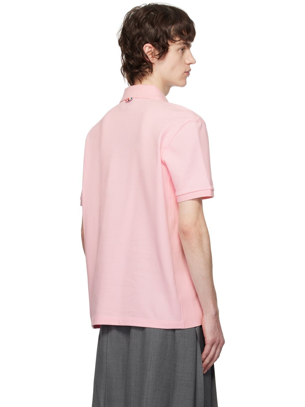 Pink Classic Pique 4-Bar Polo - 3
