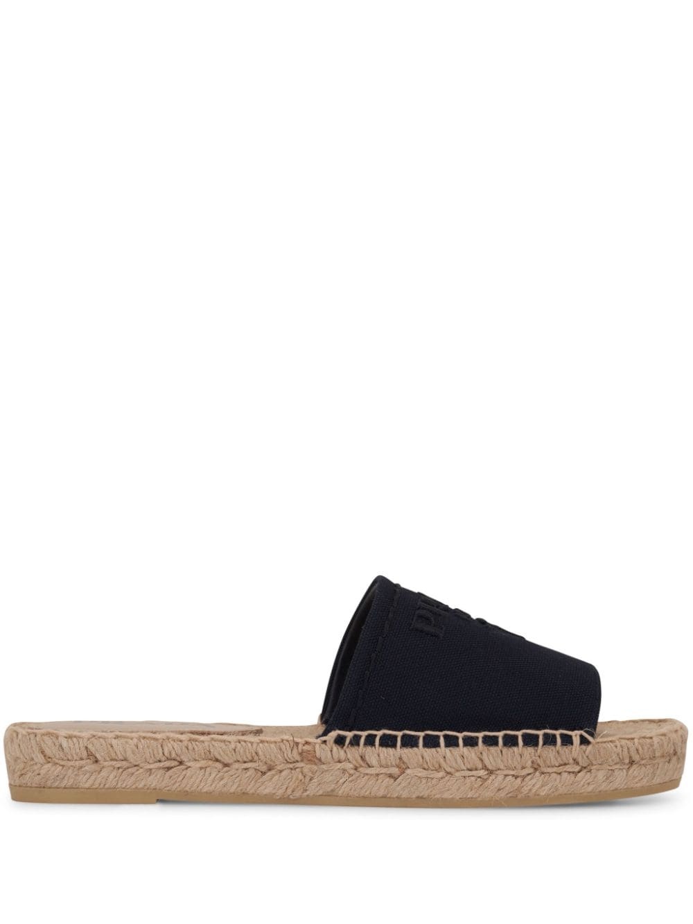 logo-plaque open-toe espadrilles - 1