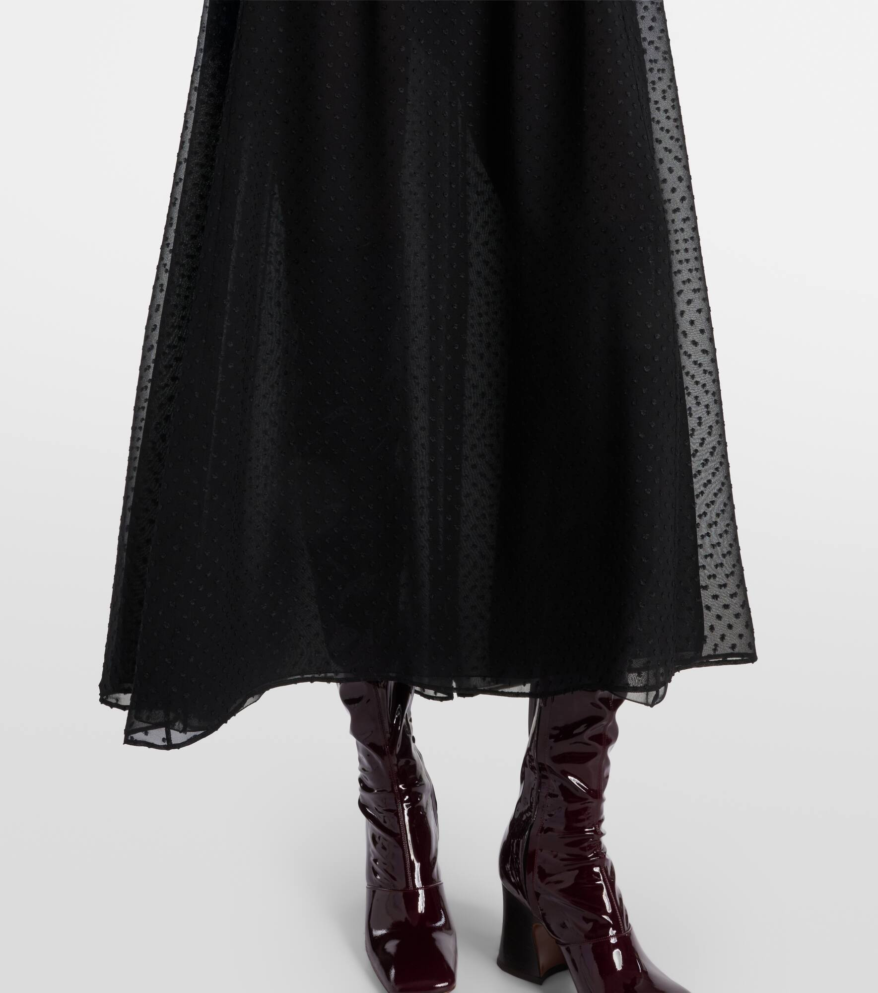 Silk point d'esprit maxi dress - 5