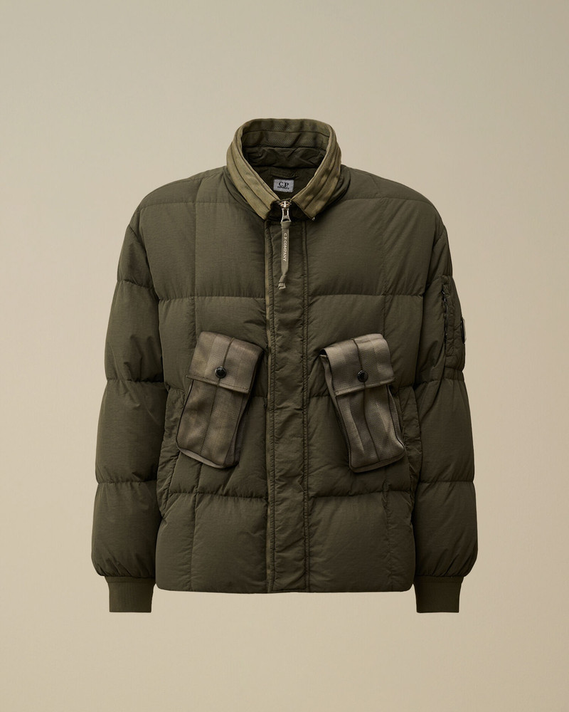 C.P. Company Flatt Nylon Short Down Jacket | REVERSIBLE