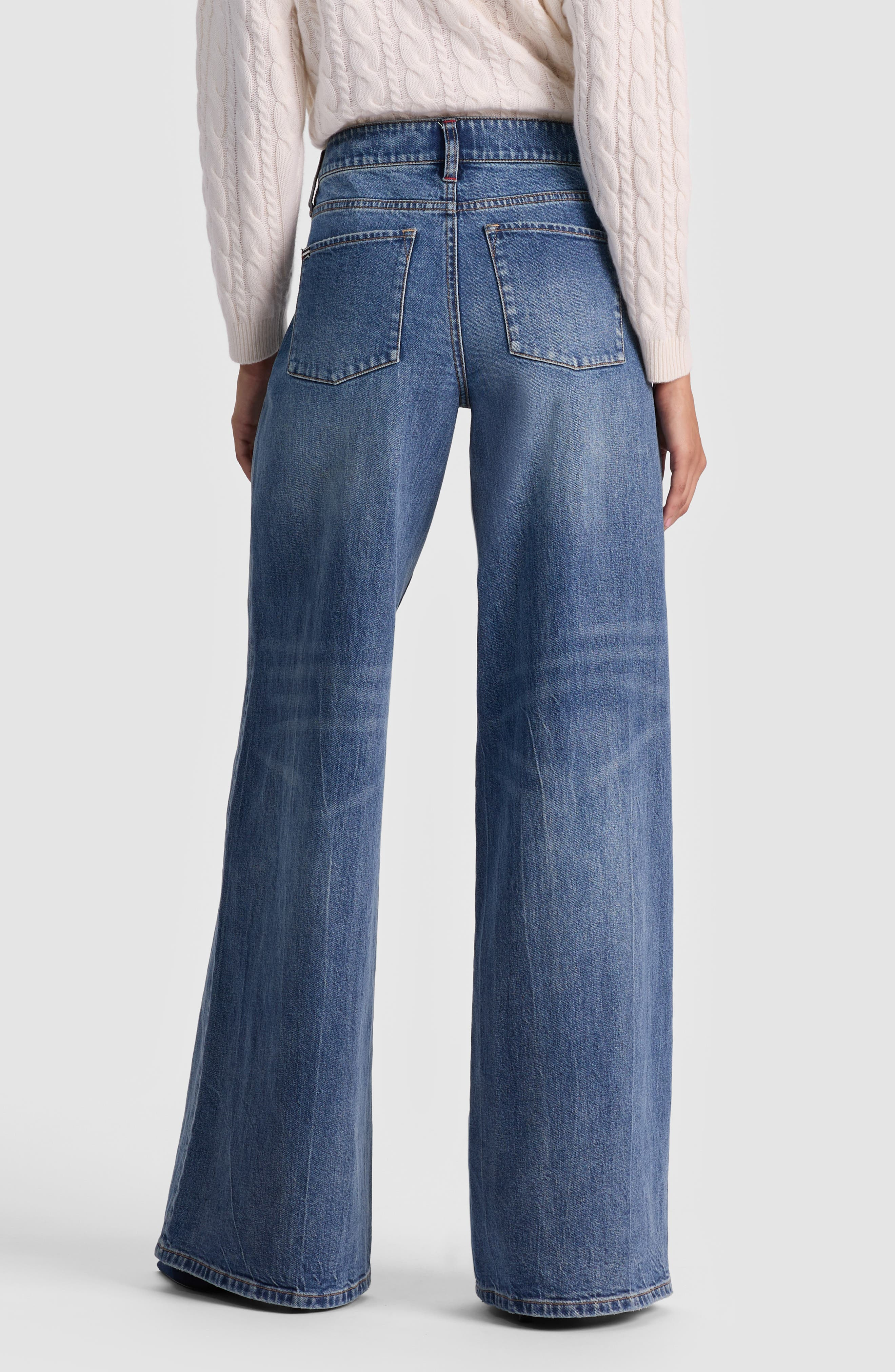 Alice + Olivia Chic Wide Leg Jeans in Brooklyn Blue at Nordstrom - 2