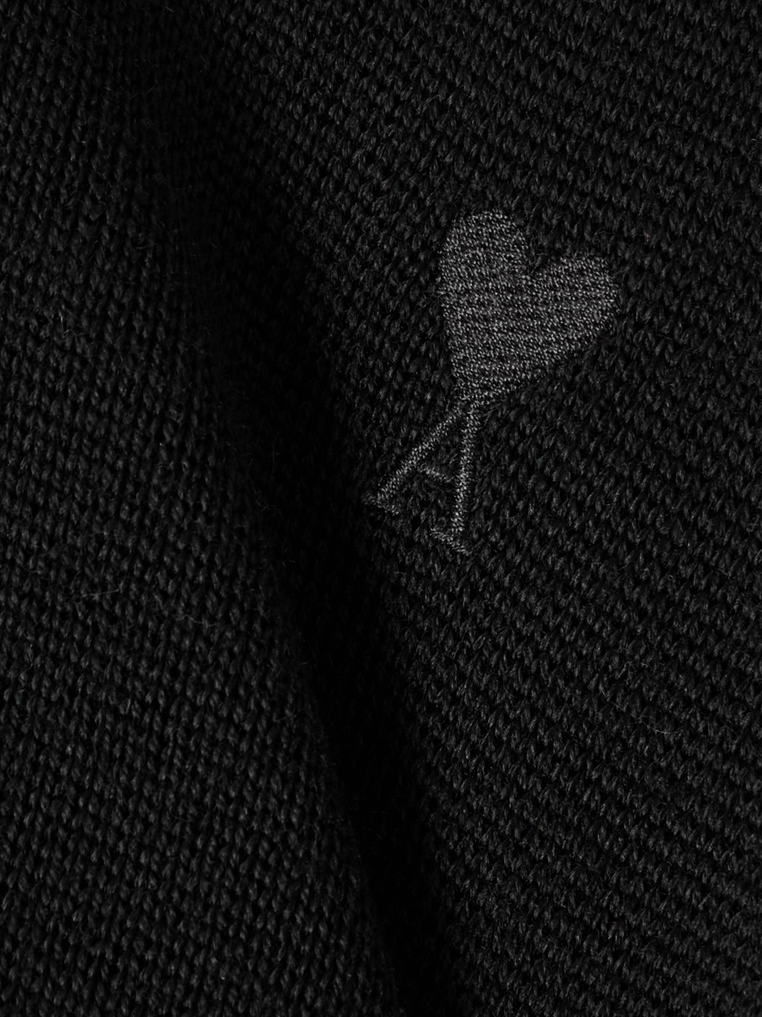 Embroidered wool turtleneck sweater Black - 5