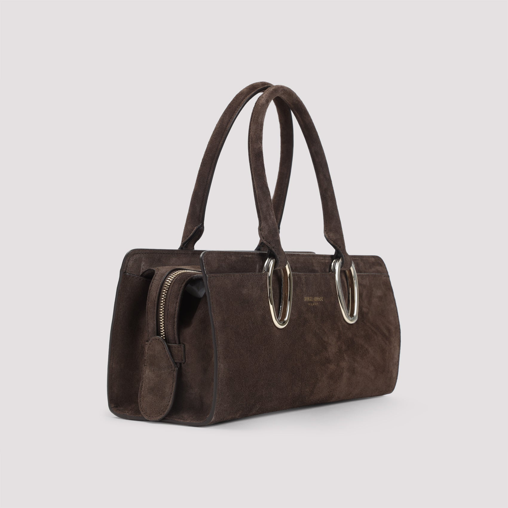 Giorgio Armani Suede Calf Leather Shoulder Bag Women - 3