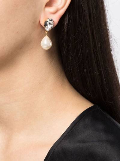 Jennifer Behr Tunis crystal pearl drop earrings outlook