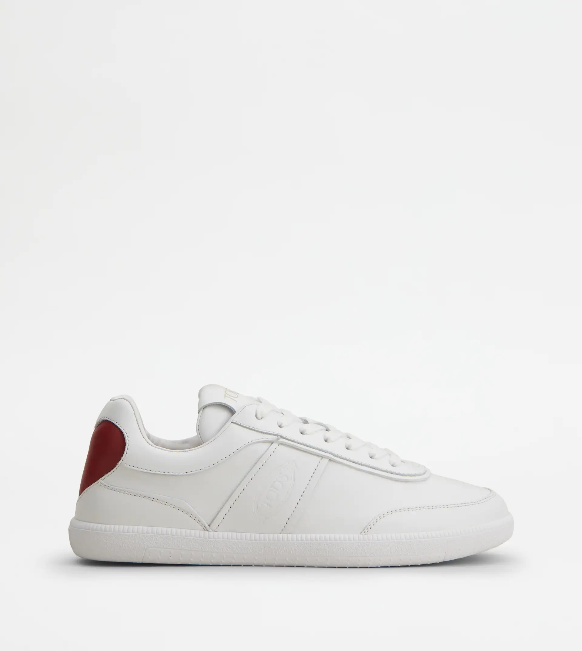 TOD'S TABS LEATHER SNEAKERS - WHITE - 1