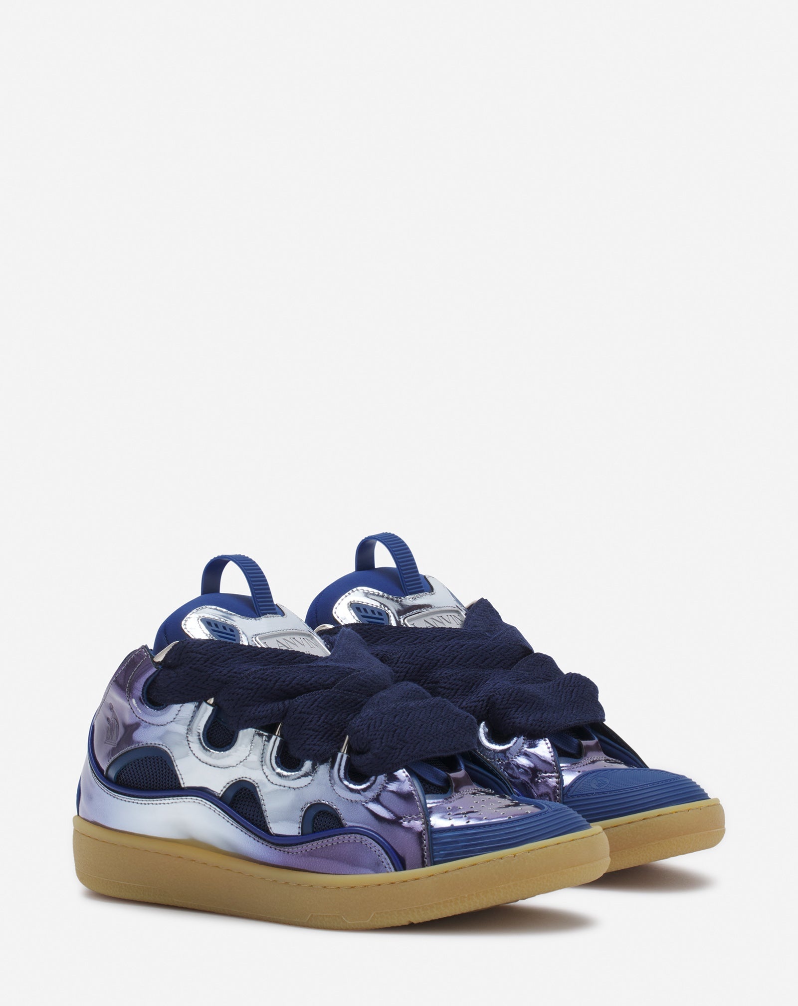 CURB SNEAKERS IN METALLIC LEATHER - 2