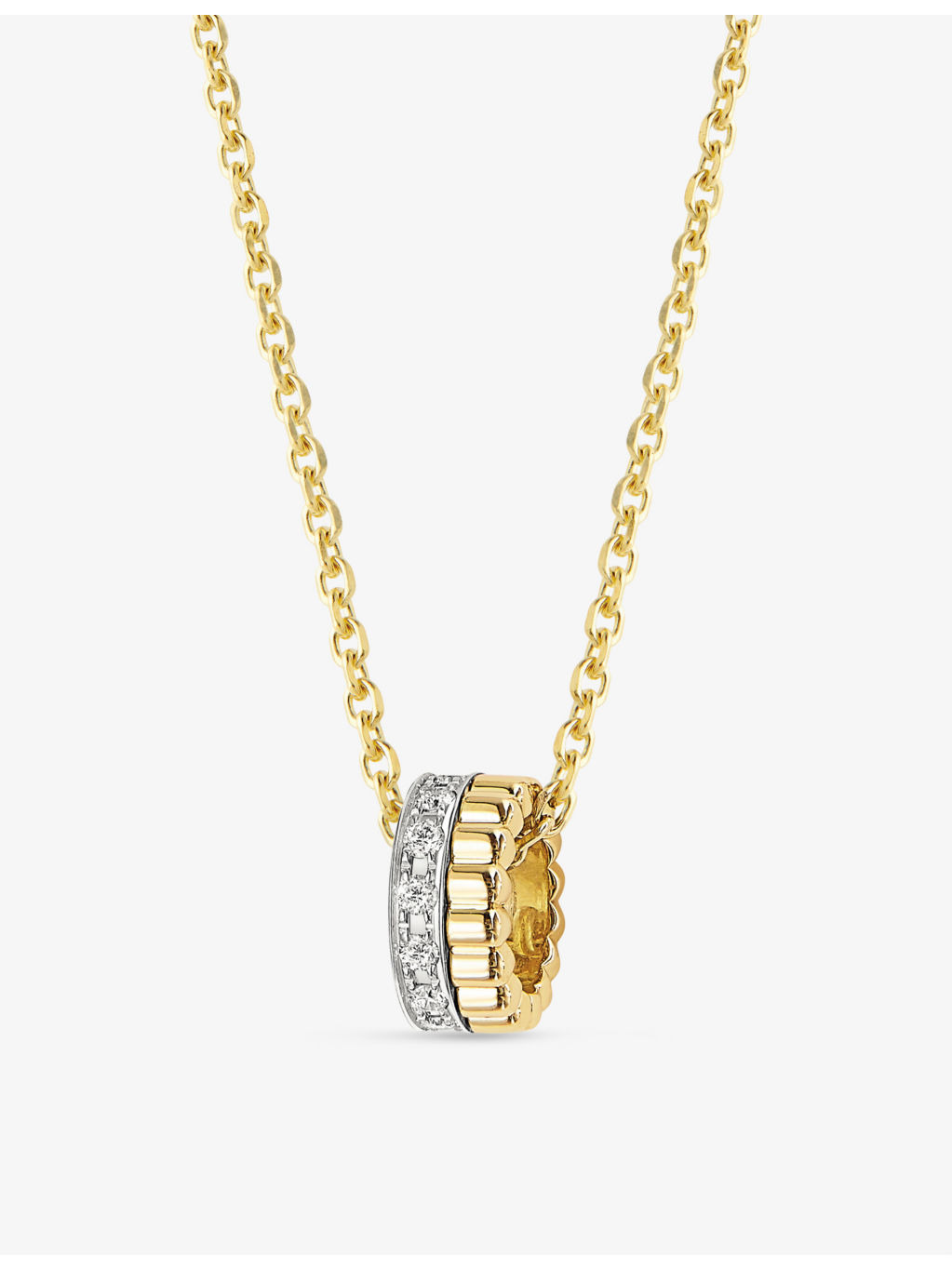 Quatre Radiant Edition 18ct yellow-gold and 0.10ct brilliant-cut diamond pendant necklace - 2