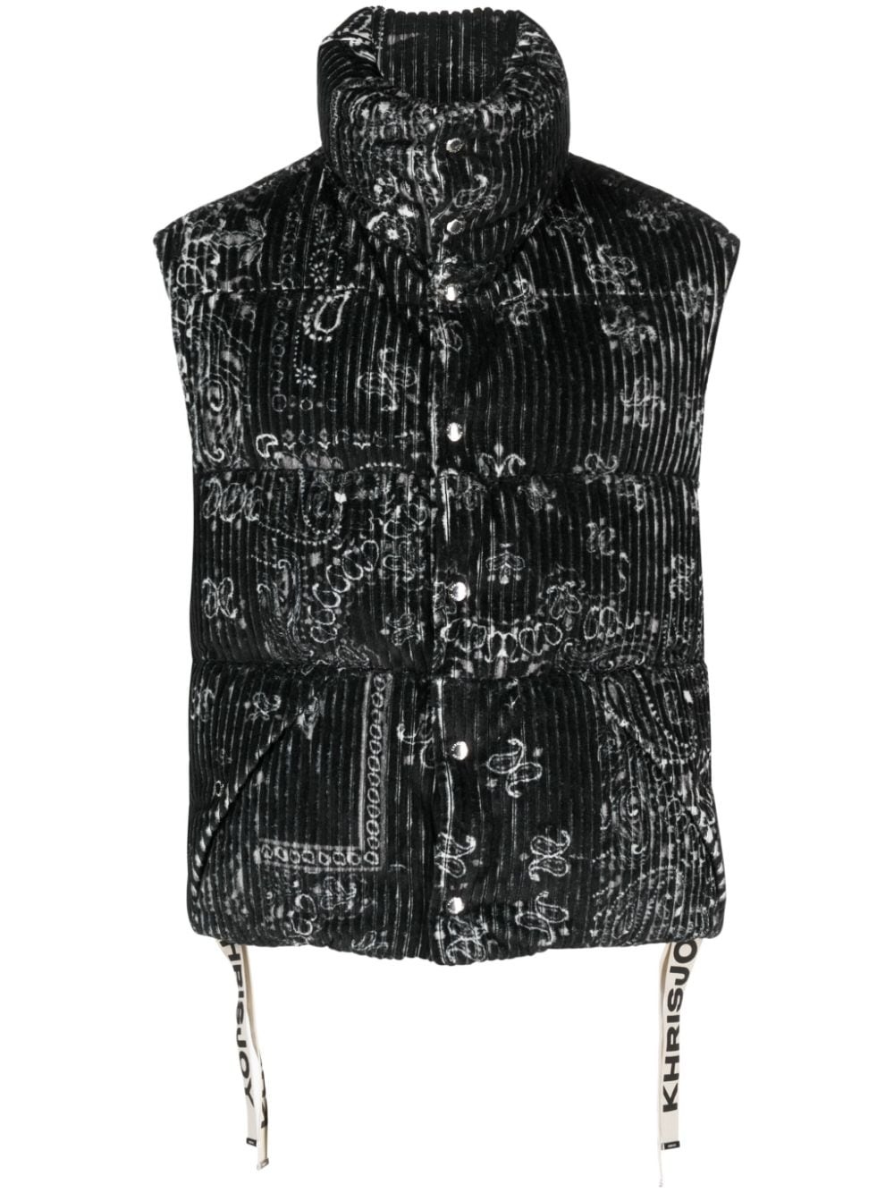 paisley-print padded gilet - 1