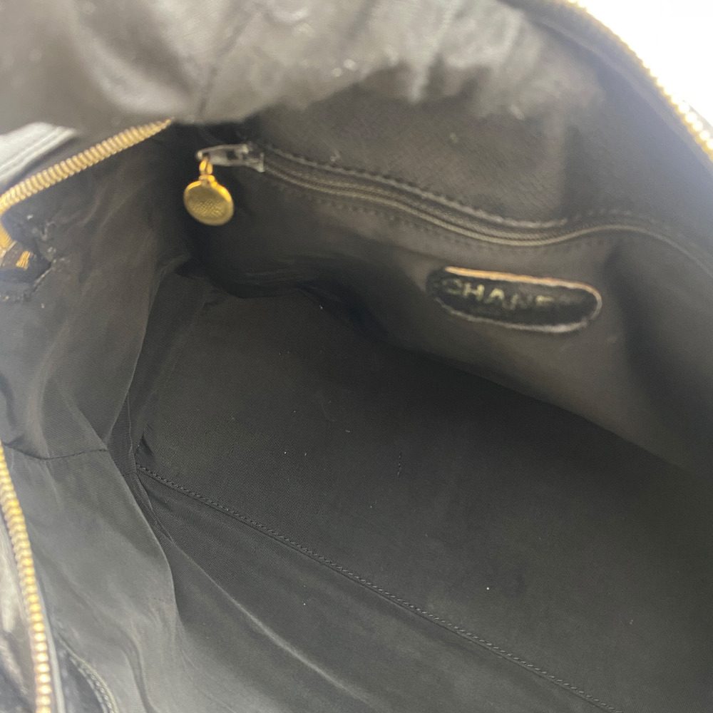 Chanel No. 5 Black Leather Duffel Bag - 14