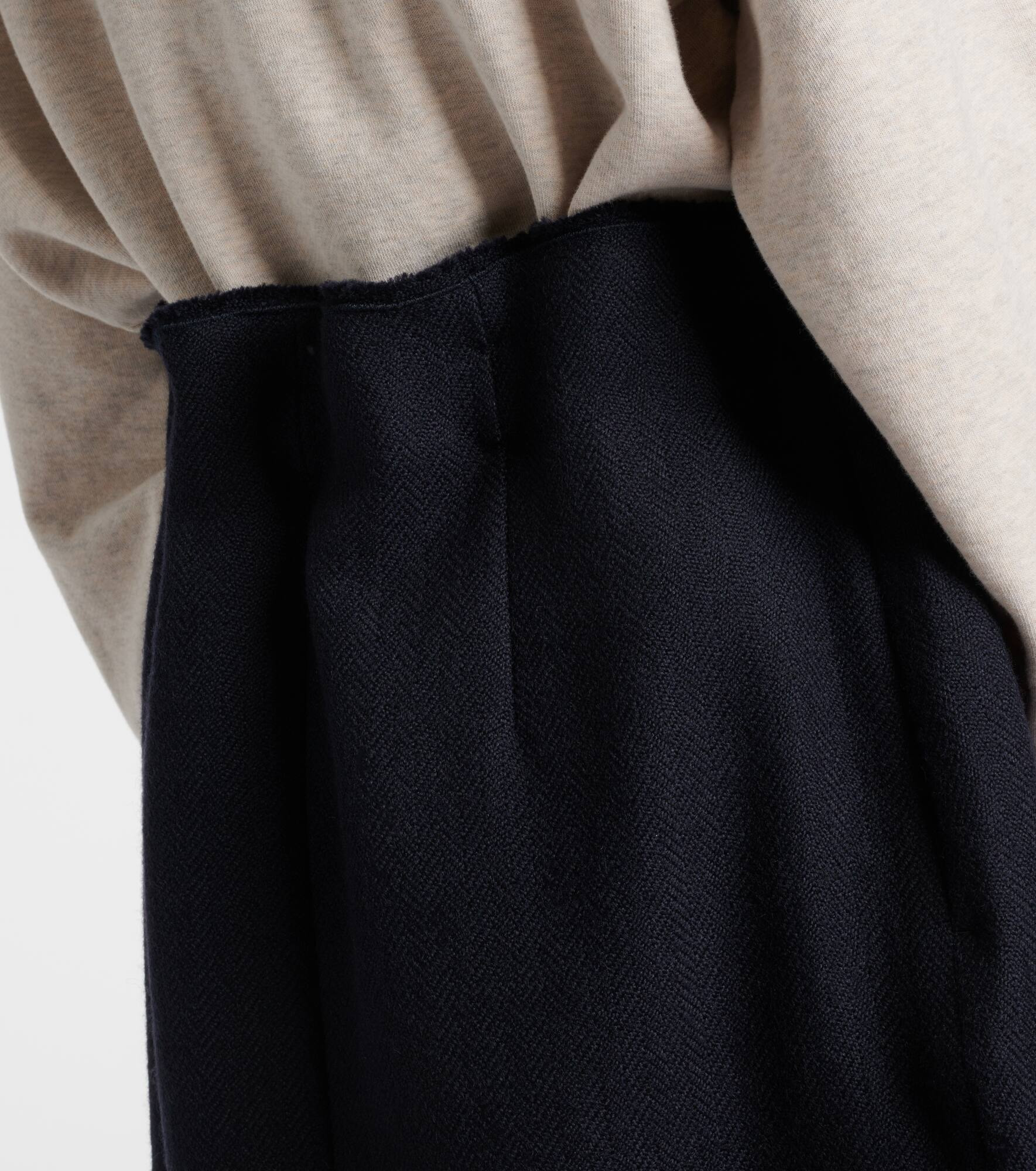Chevron pleated virgin wool midi skirt - 6