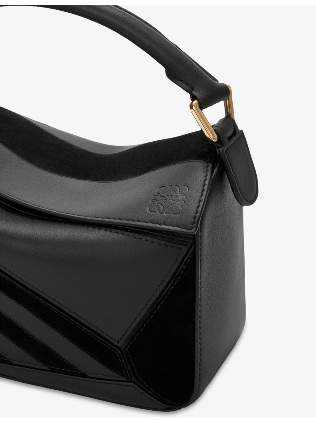 Puzzle Stripes Small Leather Top-Handle Bag - 4