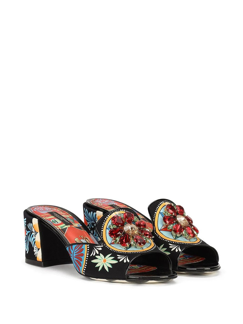 Dolce & Gabbana embellished floral sandals outlook