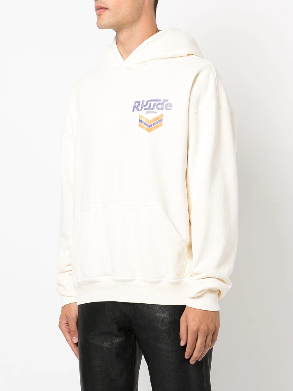 logo-print hoodie - 3