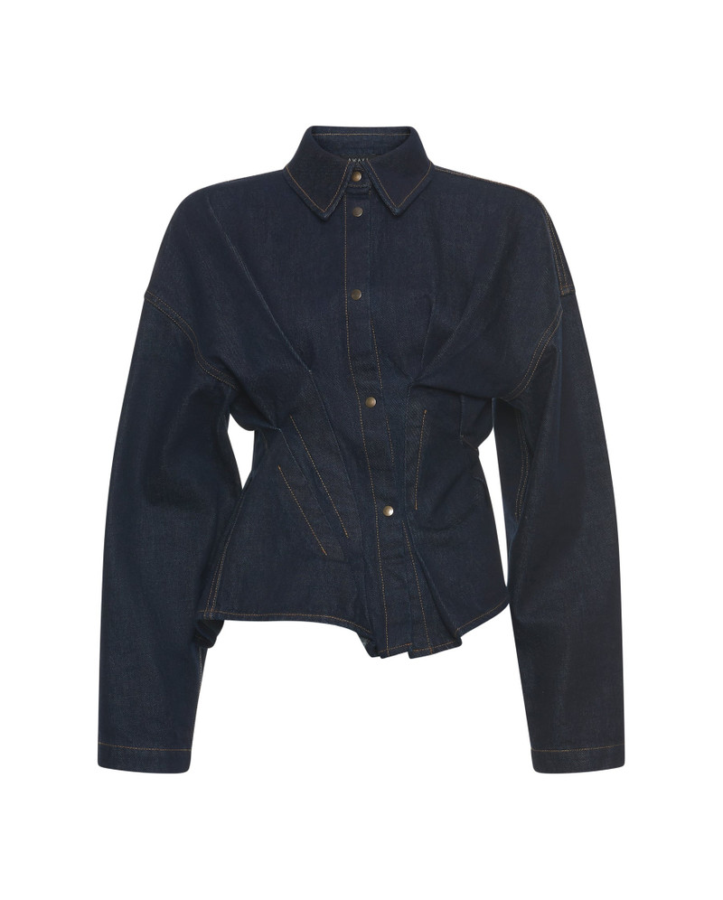 RINSE WASH DENIM SHIRT INDIGO 9