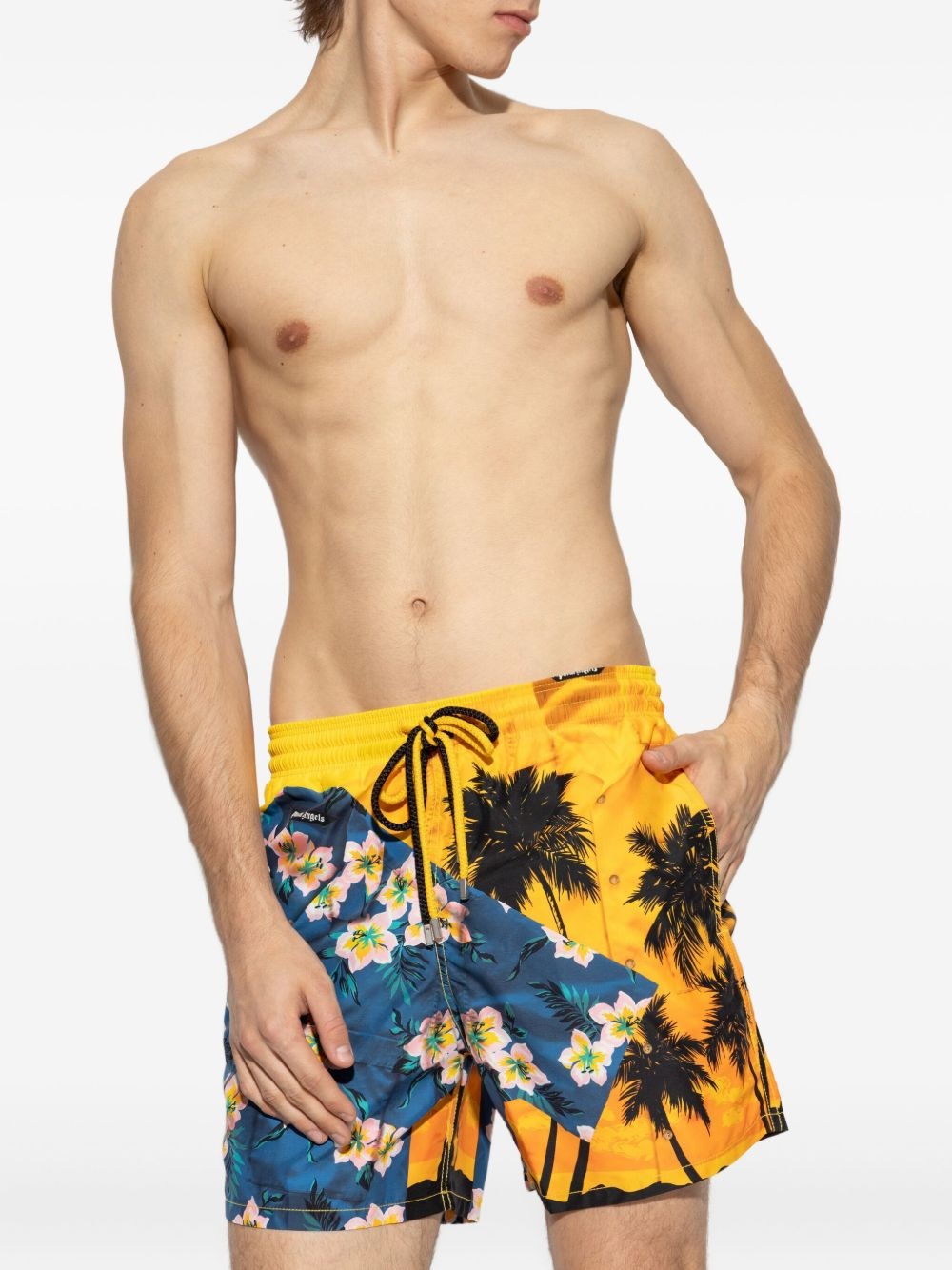 palm-tree print swim shorts - 2