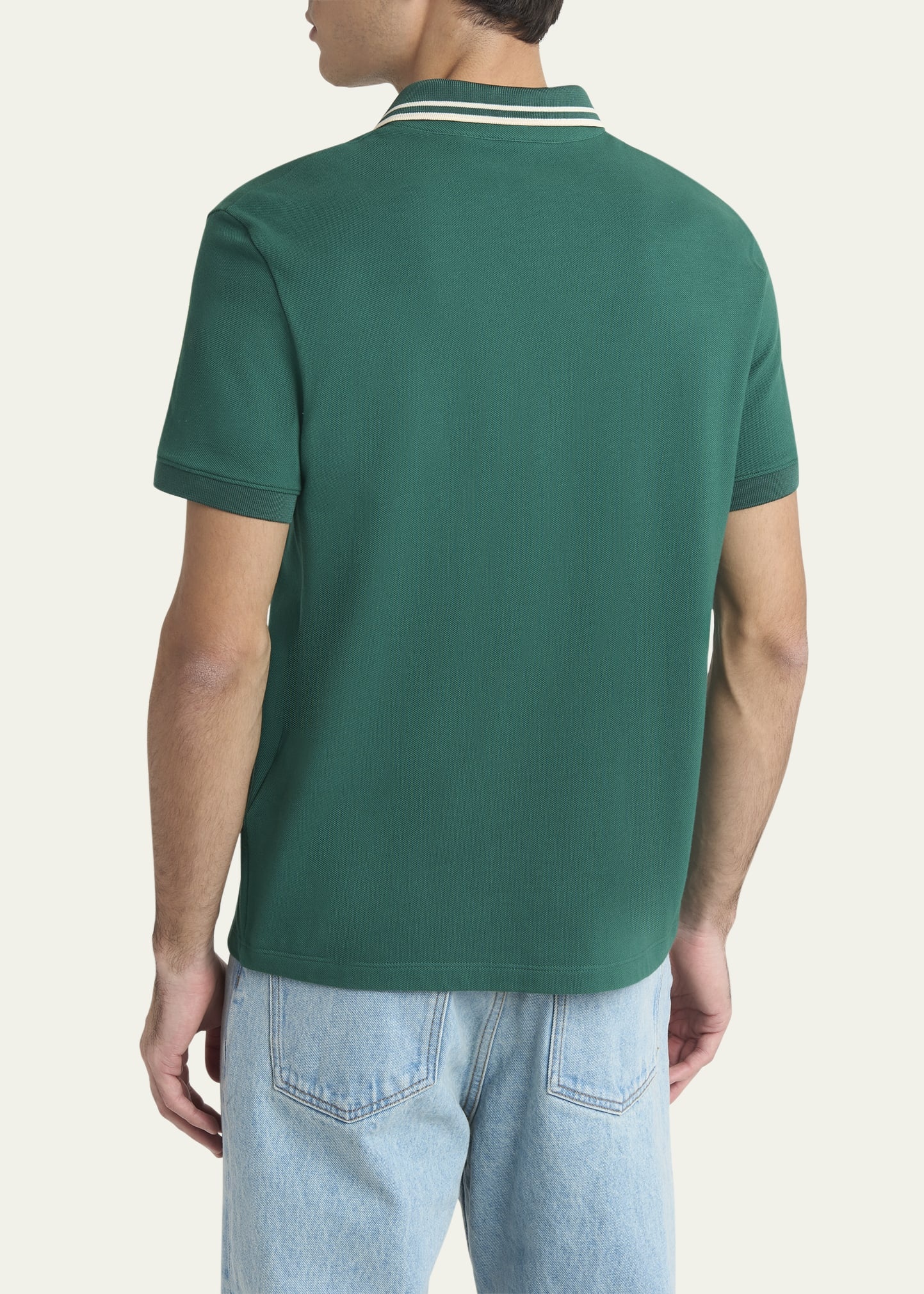Men's VLogo-Patch Pique Polo Shirt - 3
