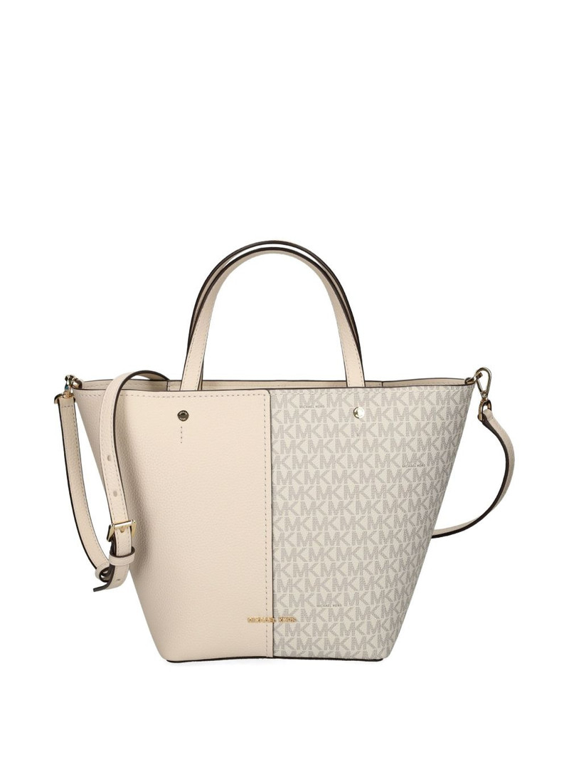 monogram panel tote bag 4