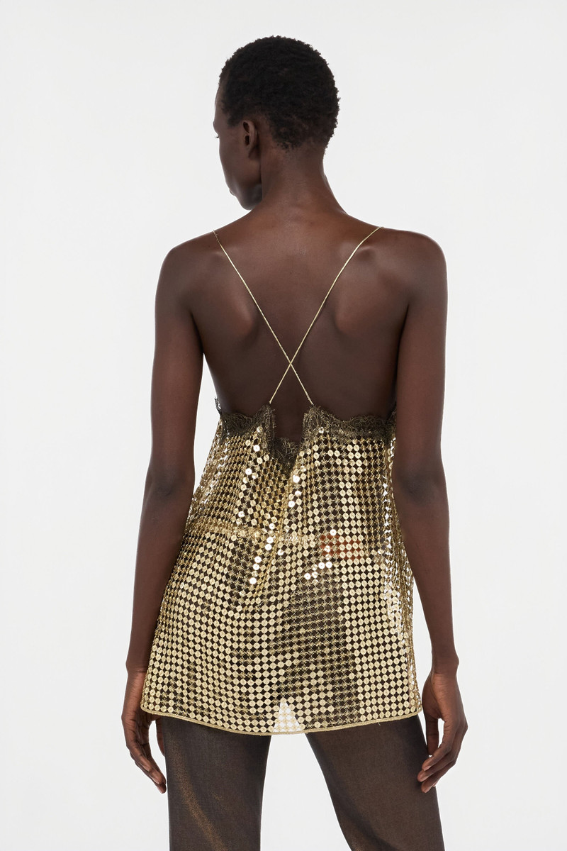 Golden Top with Lace and Sequins 4