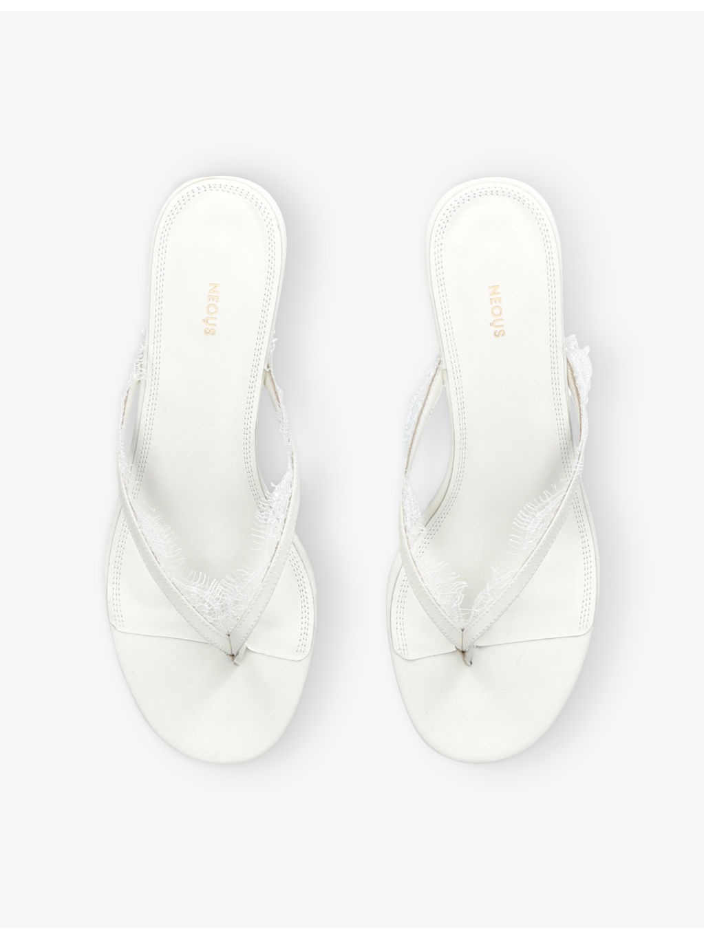 Kalliope Lace-Trim Heeled Sandals - 2